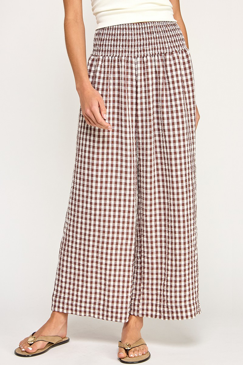 Gingham Linen Pants