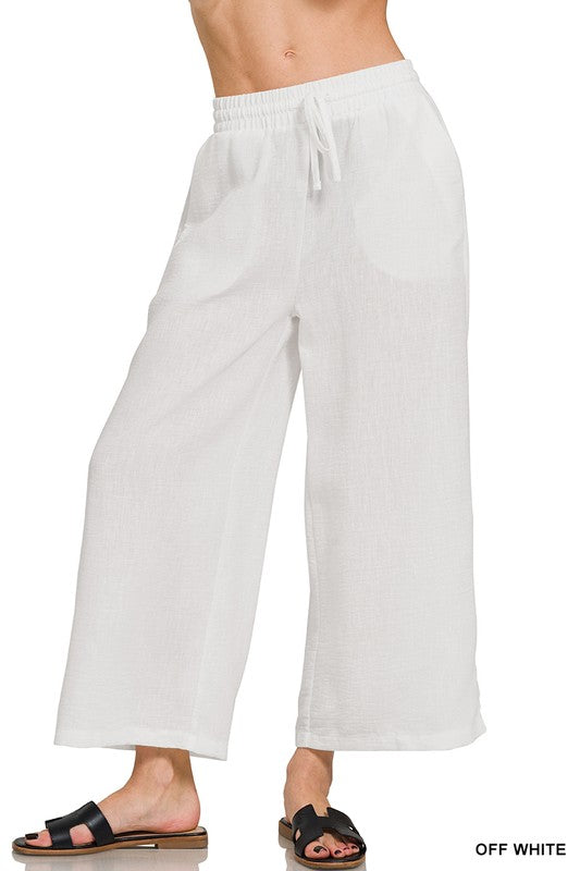 White Linen Pants