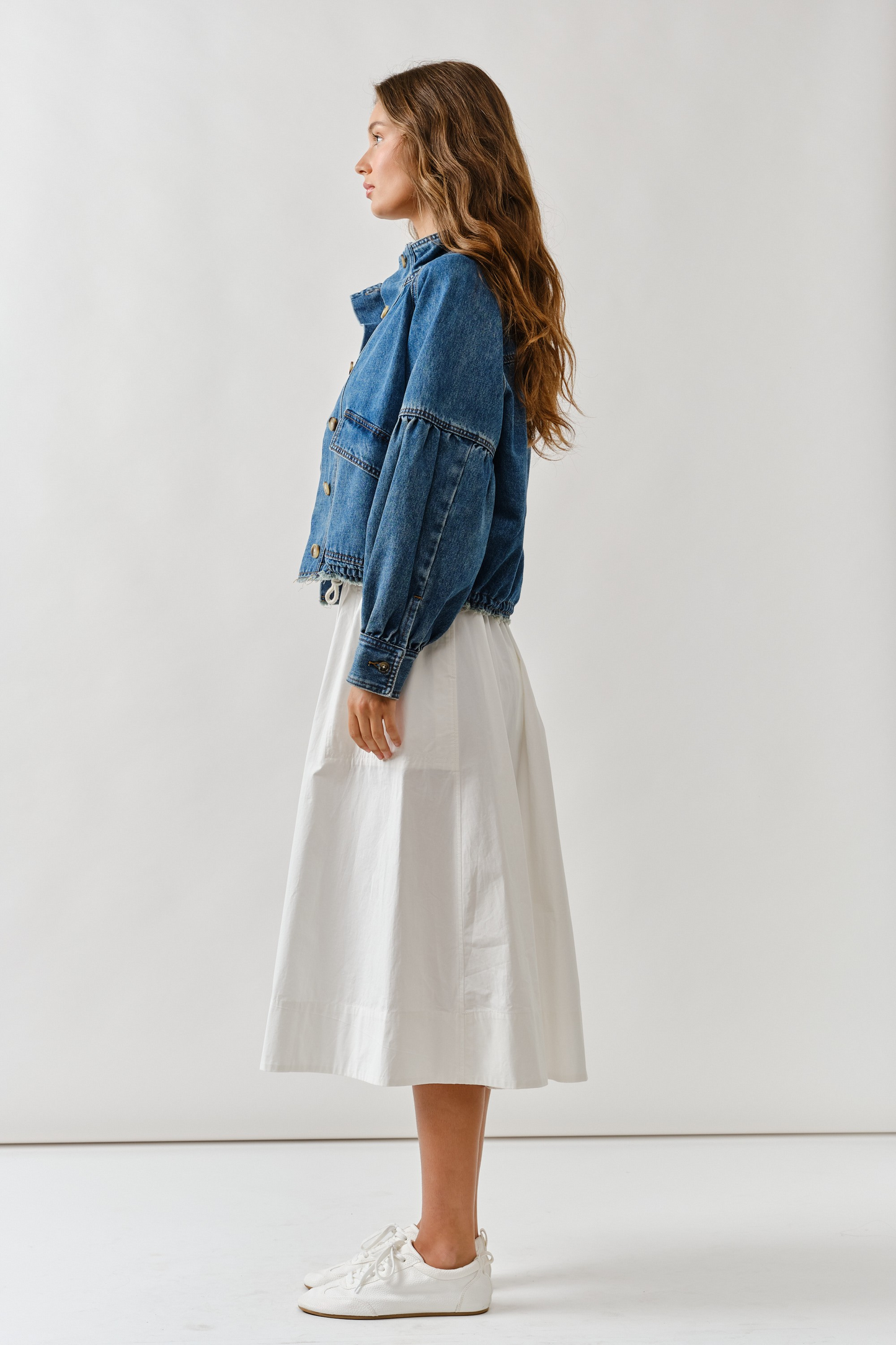 Paloma Ballon Sleeve Twill Jacket
