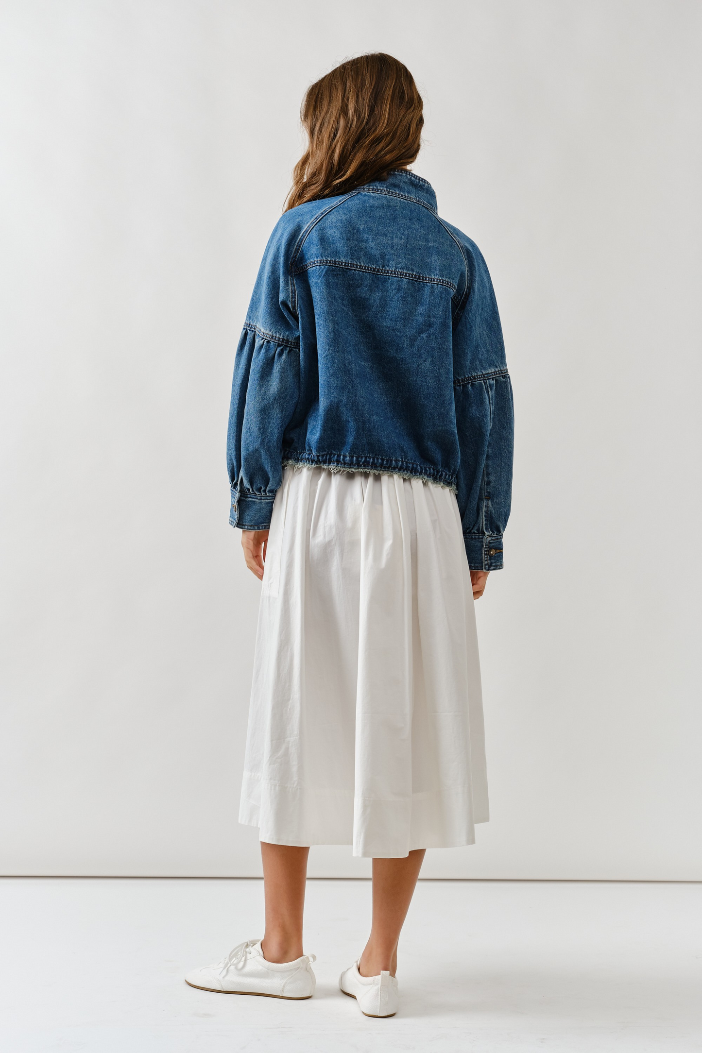 Paloma Ballon Sleeve Twill Jacket