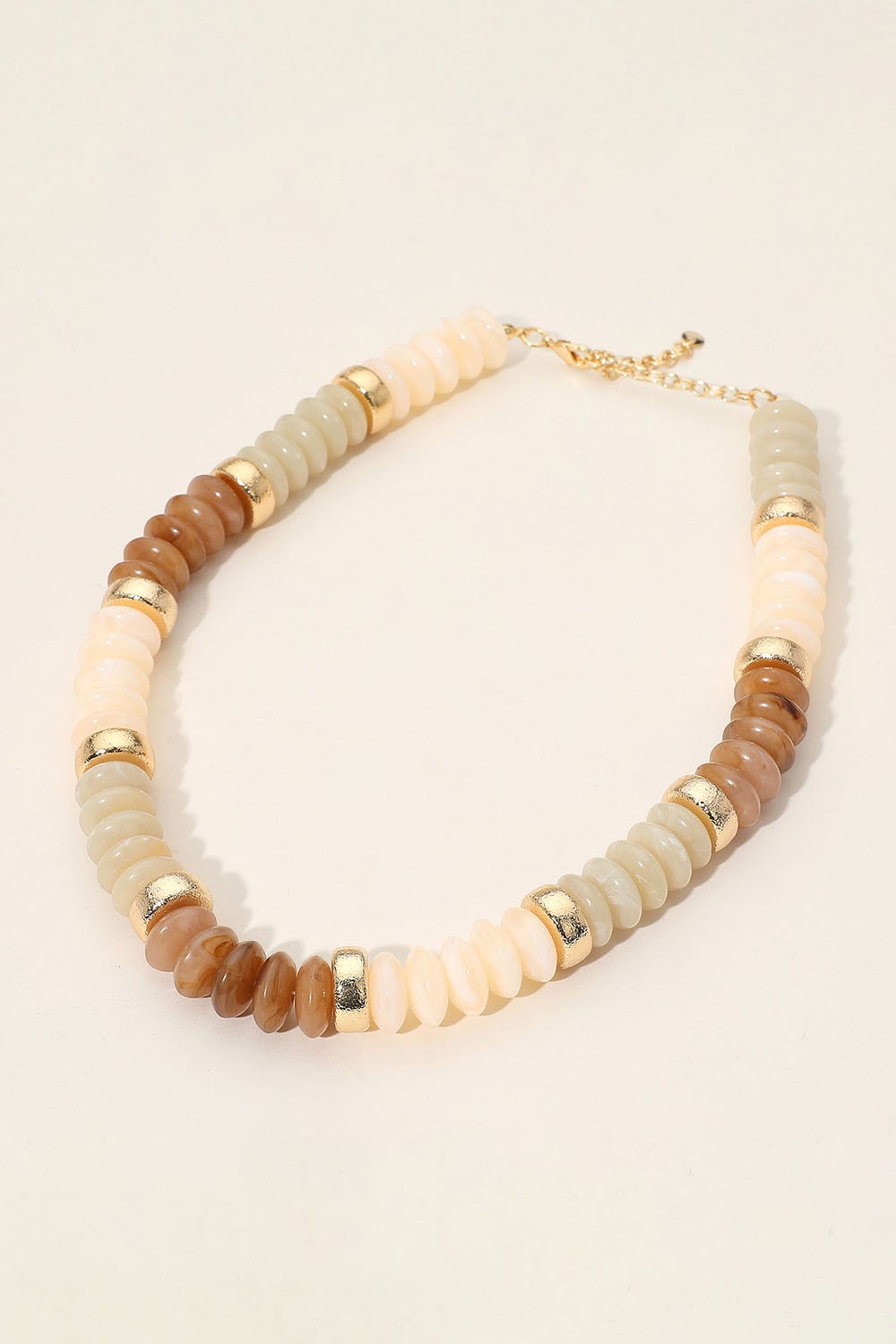 Colorblock Resin Beaded Necklace