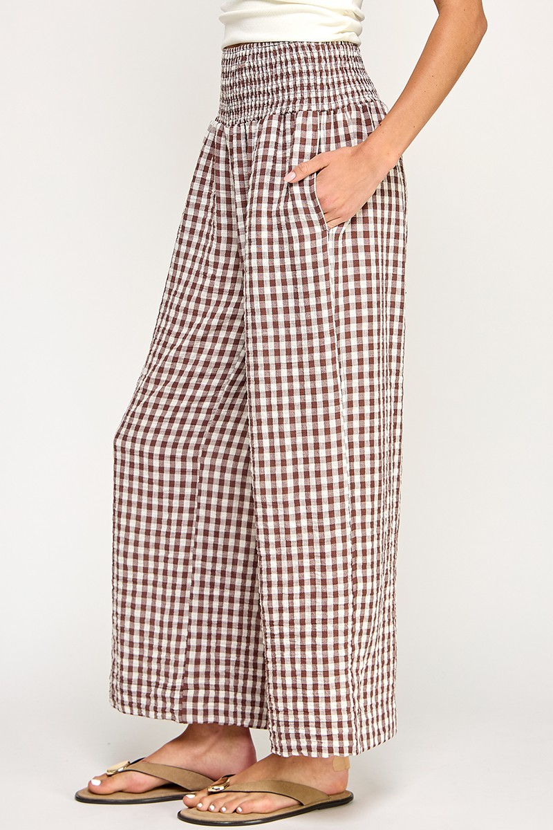 Gingham Linen Pants