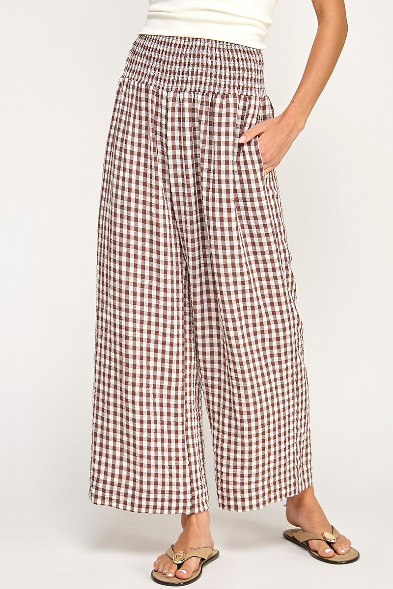 Gingham Linen Pants