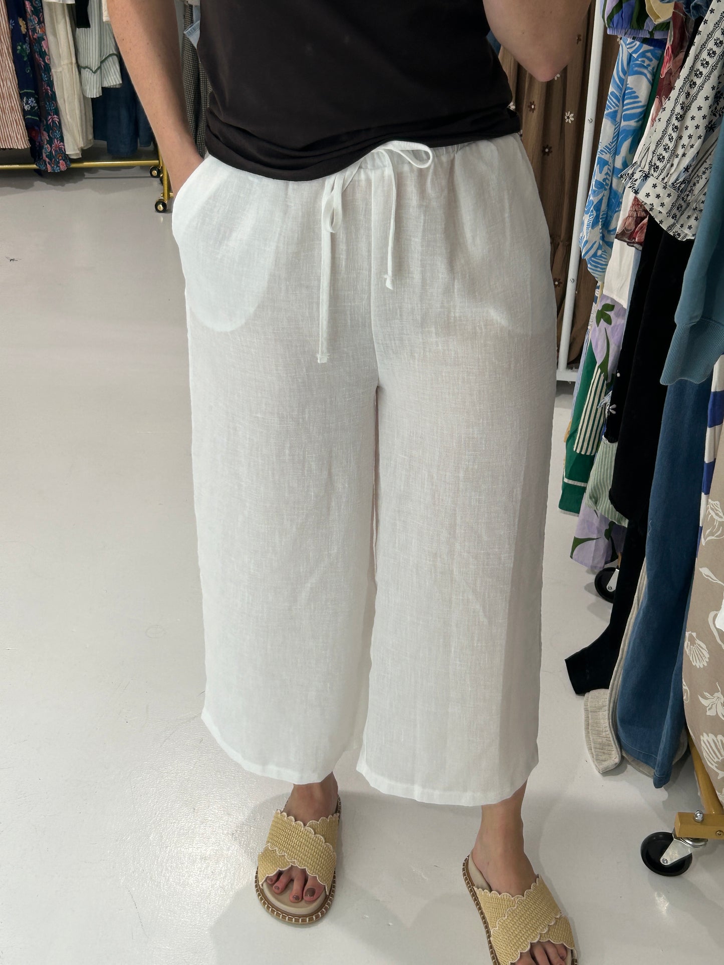 White Linen Pants
