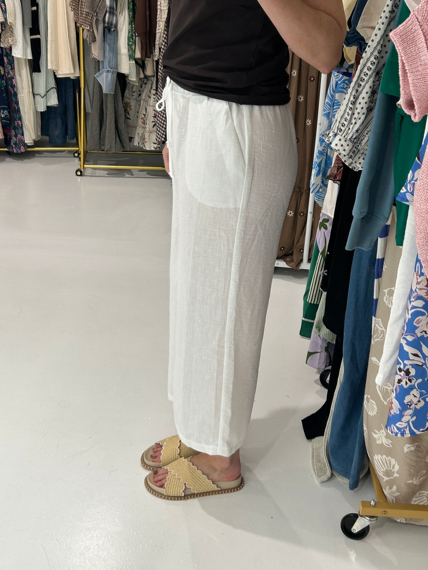 White Linen Pants