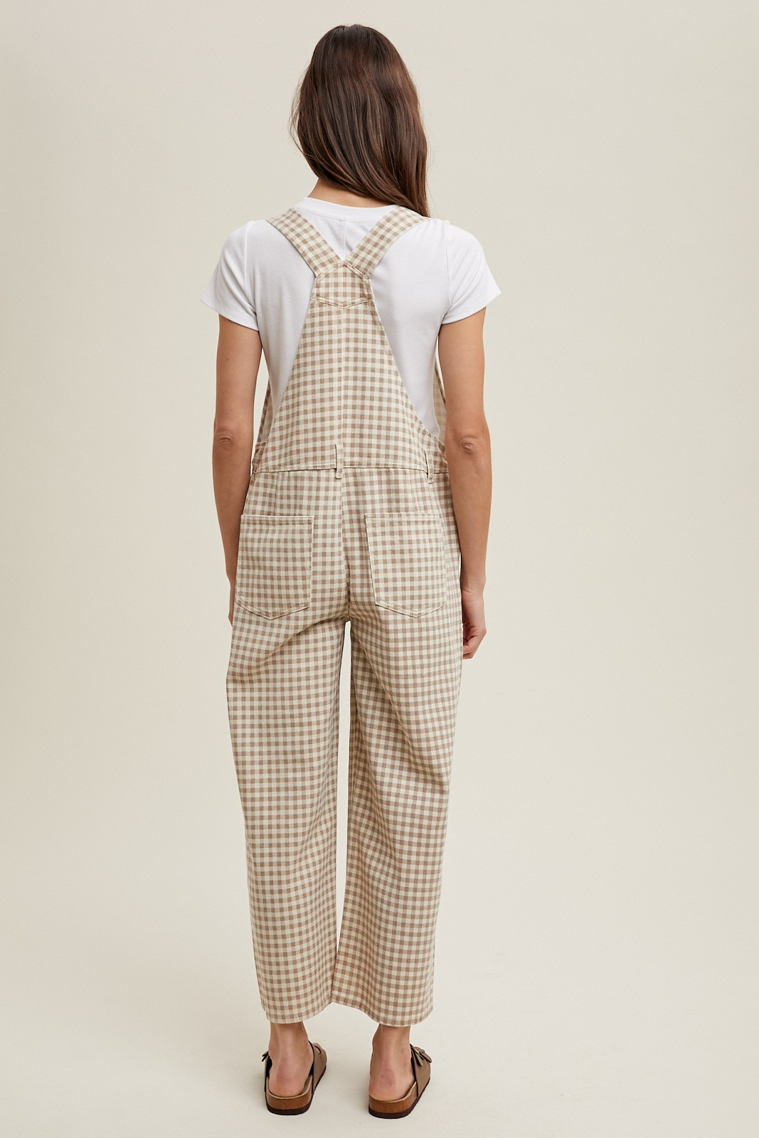 Gingham Denim Overalls