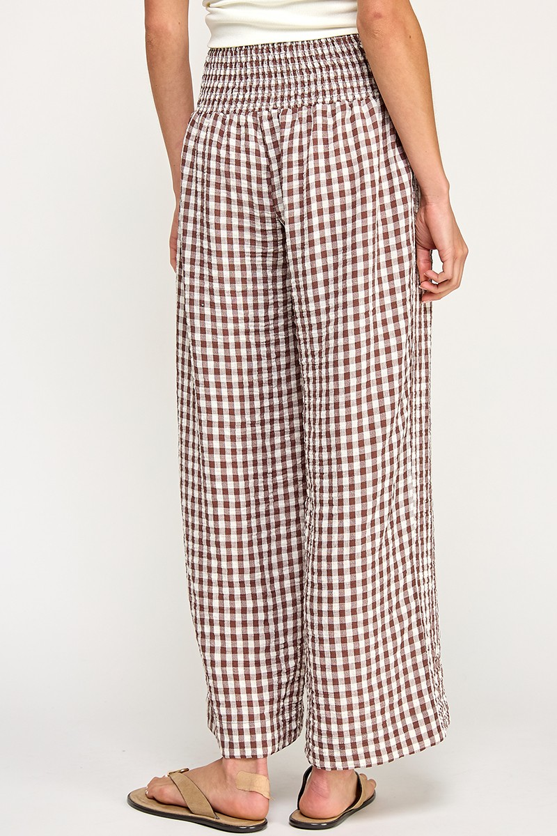 Gingham Linen Pants