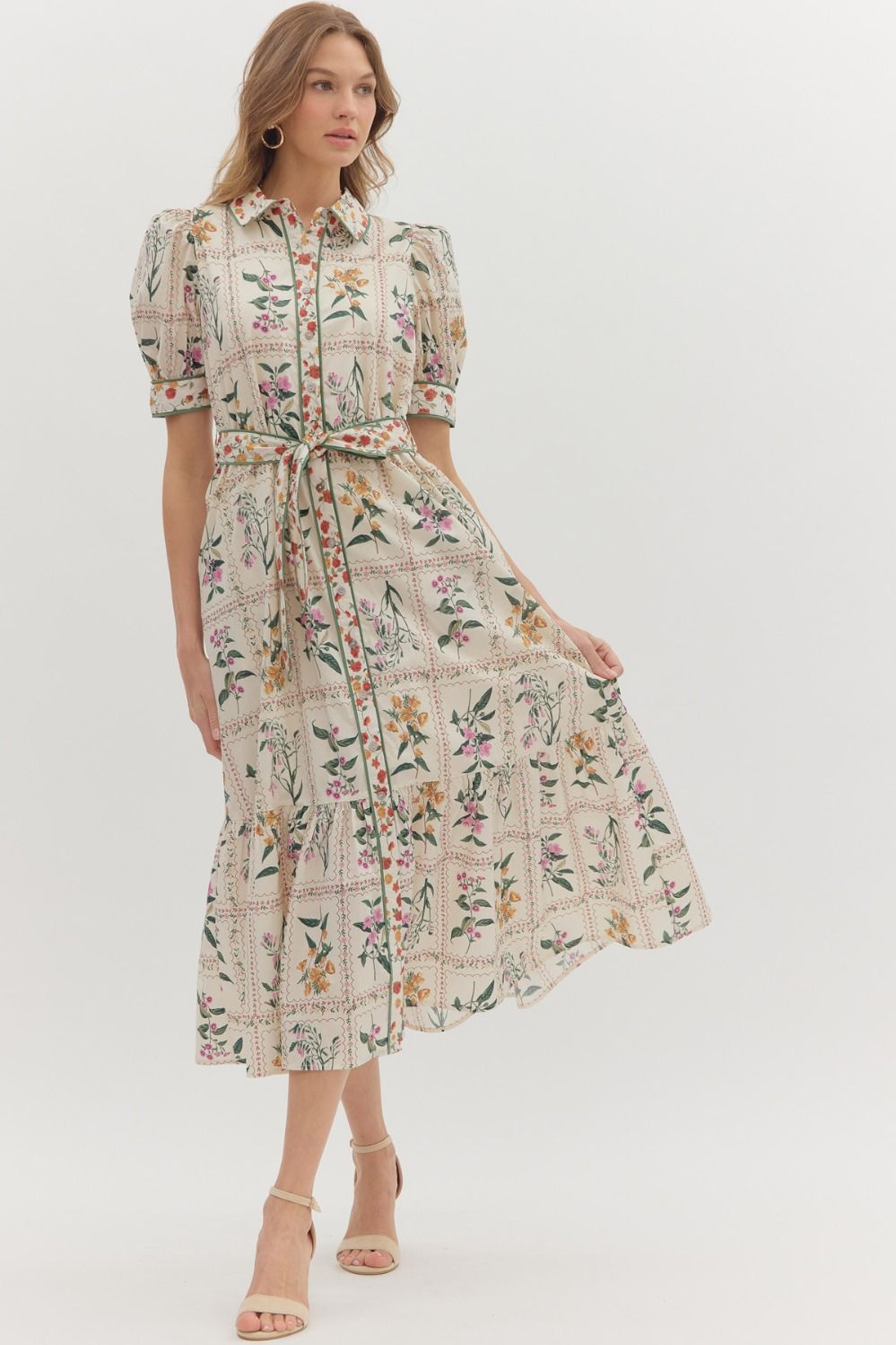 Juliana Floral Midi Dress