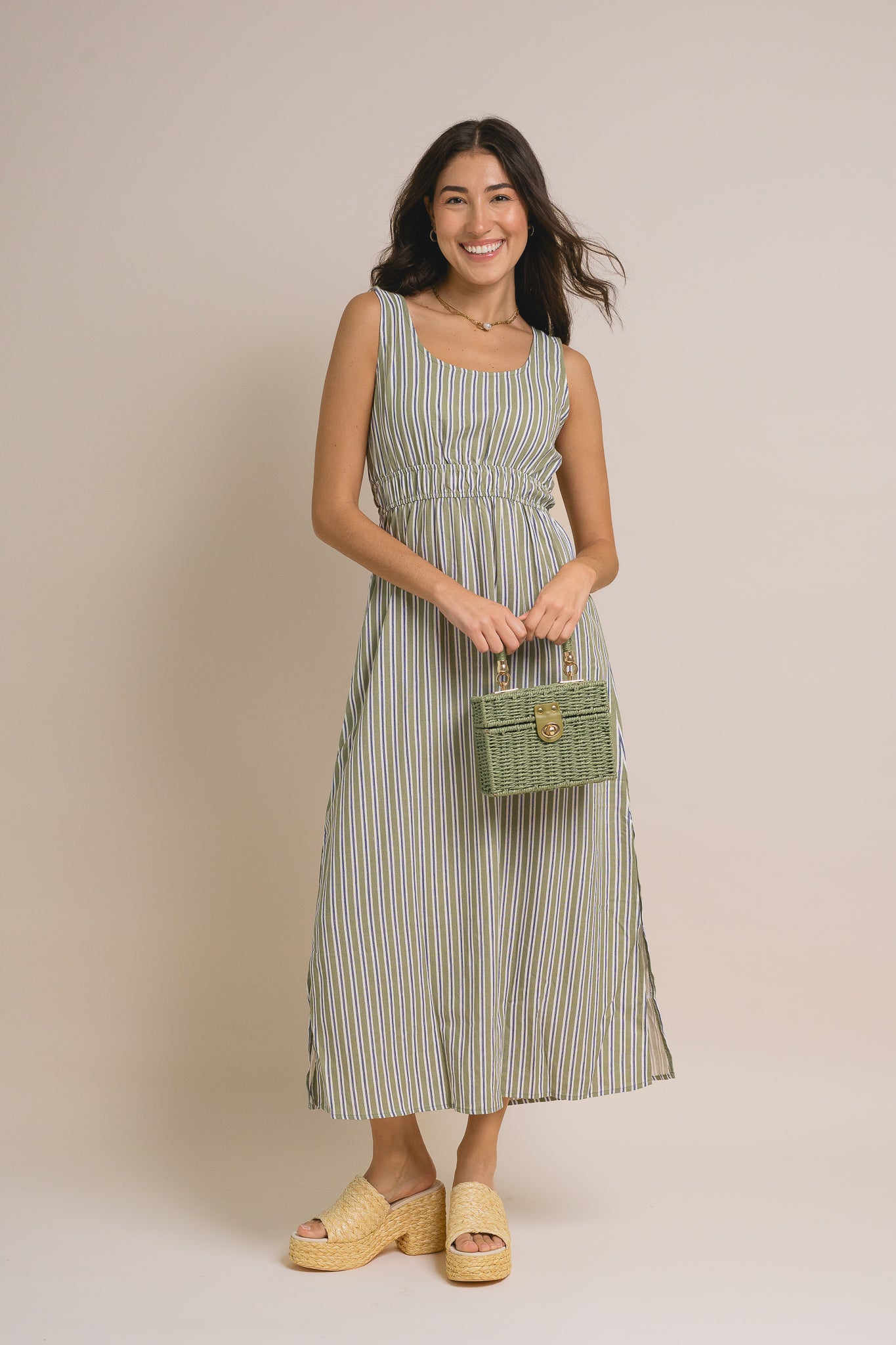 Mila Linen Midi Dress