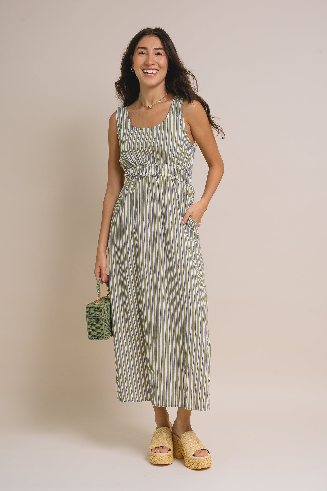 Mila Linen Midi Dress
