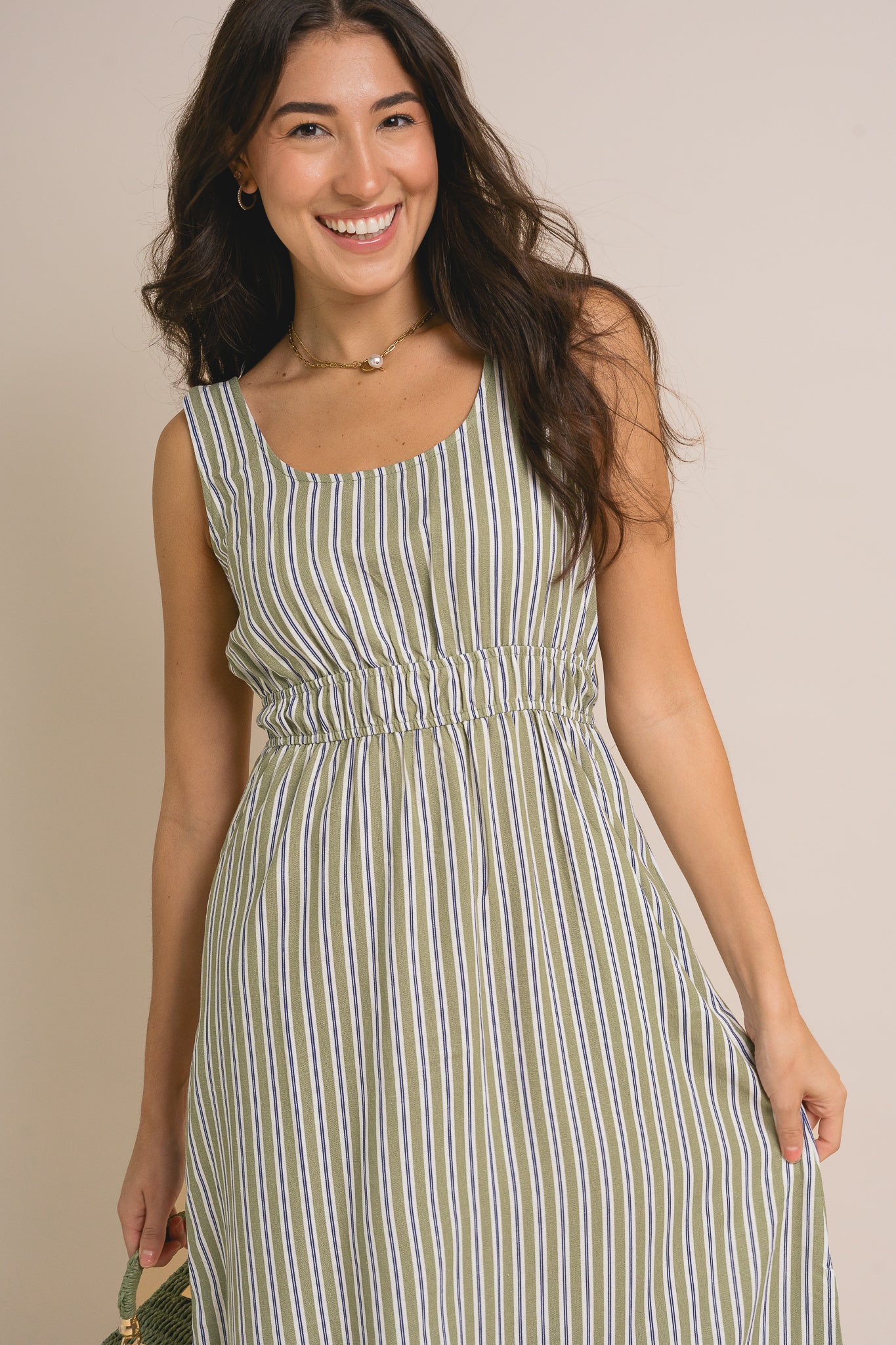 Mila Linen Midi Dress