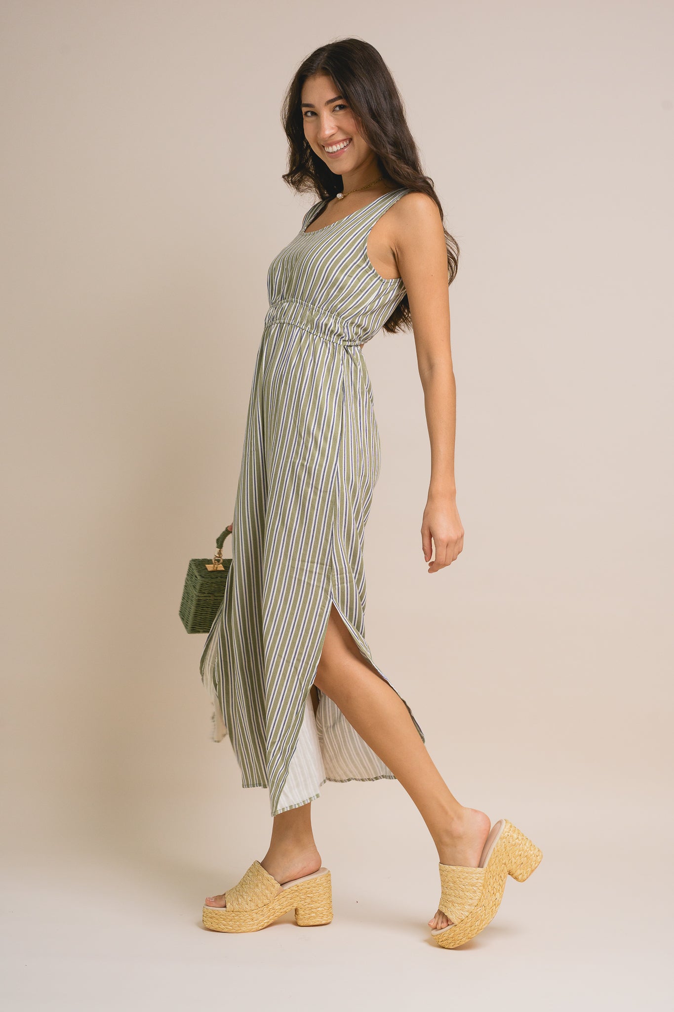 Mila Linen Midi Dress