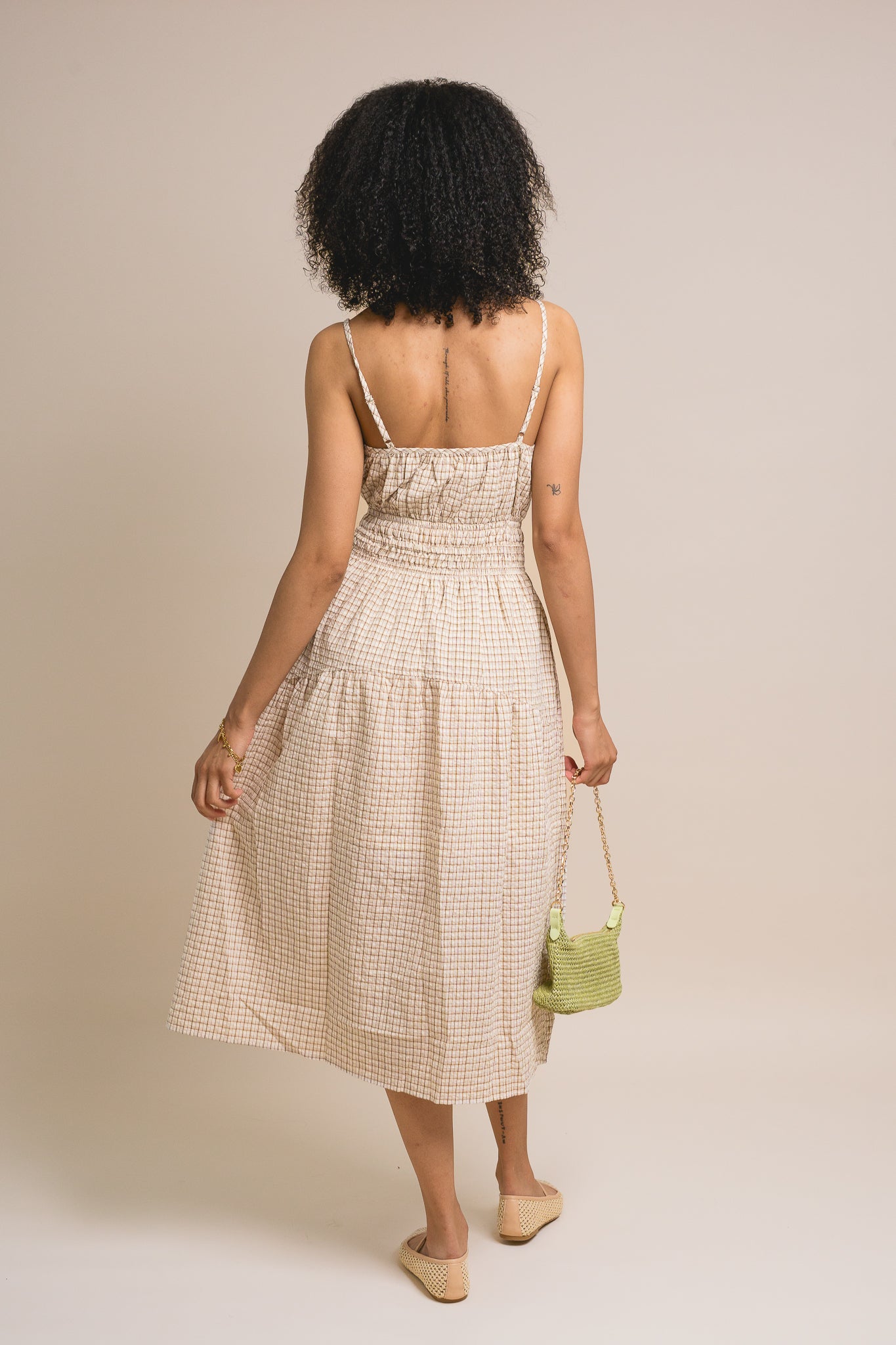 Marisol Plaid Midi Dress