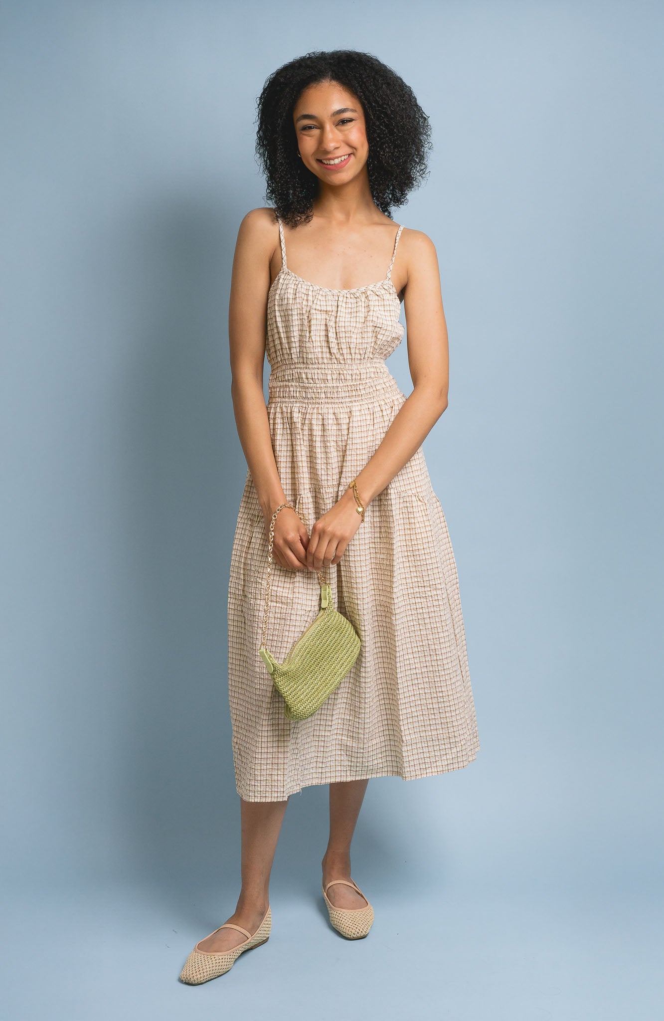 Marisol Plaid Midi Dress