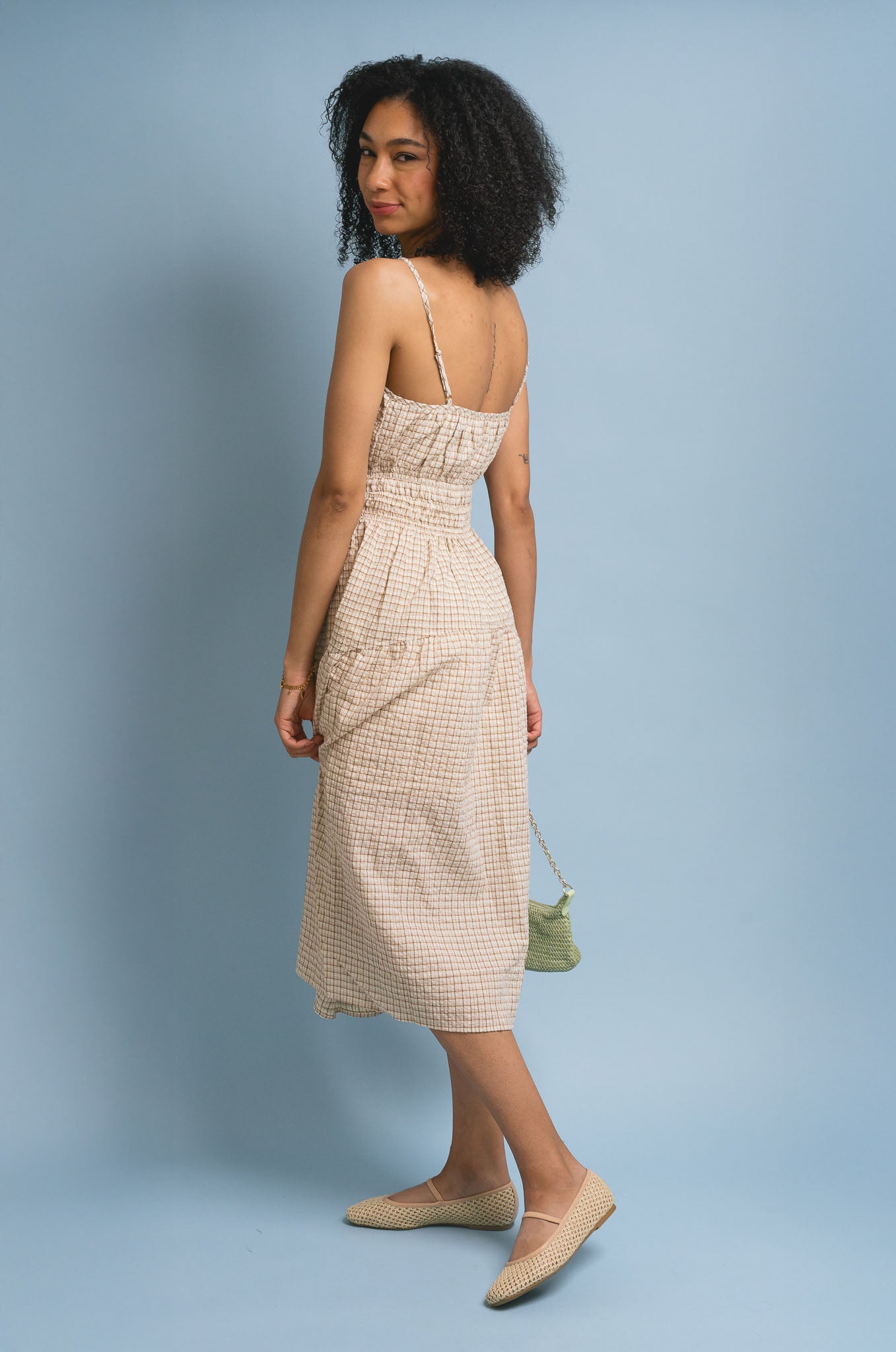 Marisol Plaid Midi Dress