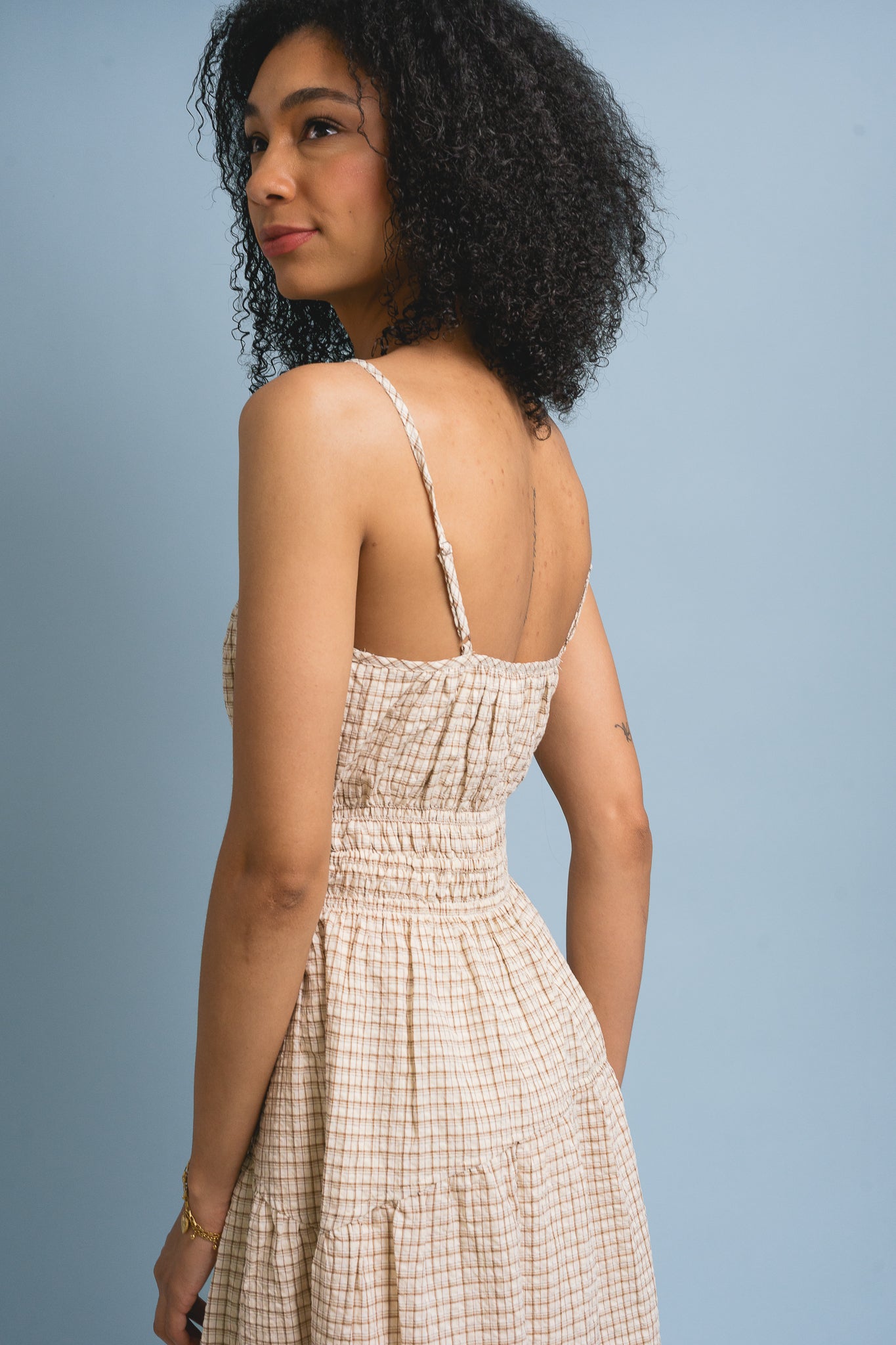Marisol Plaid Midi Dress