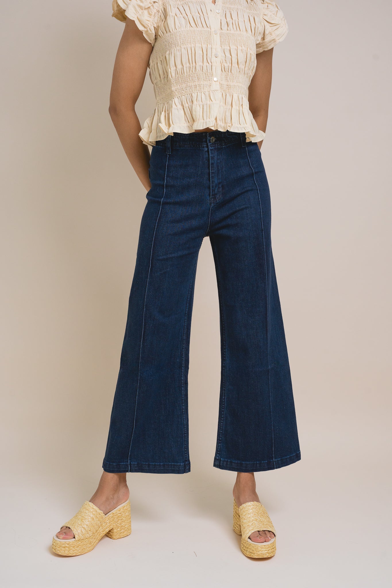 The Marine Cropped Wide Leg Jean