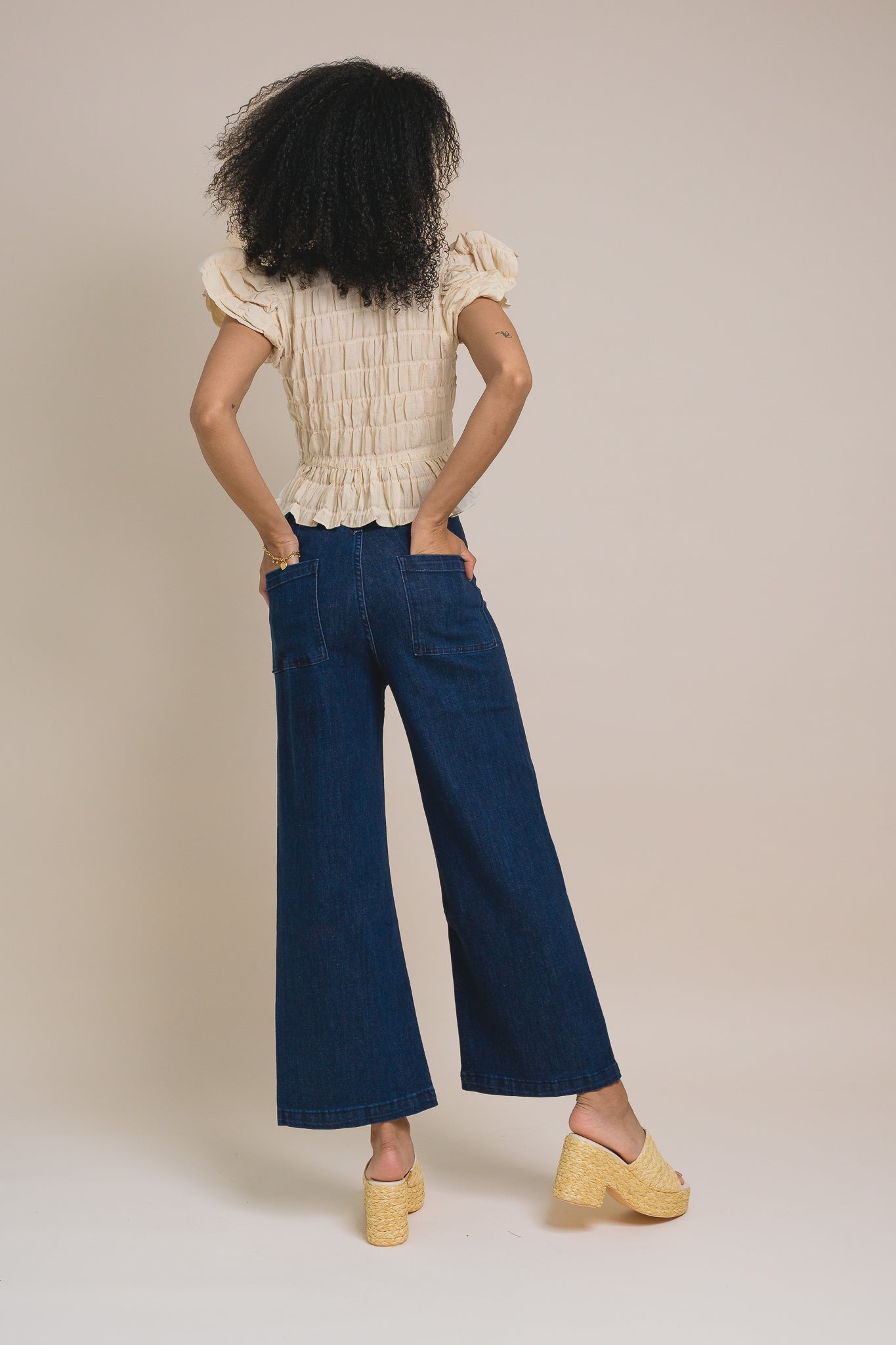 The Marine Cropped Wide Leg Jean