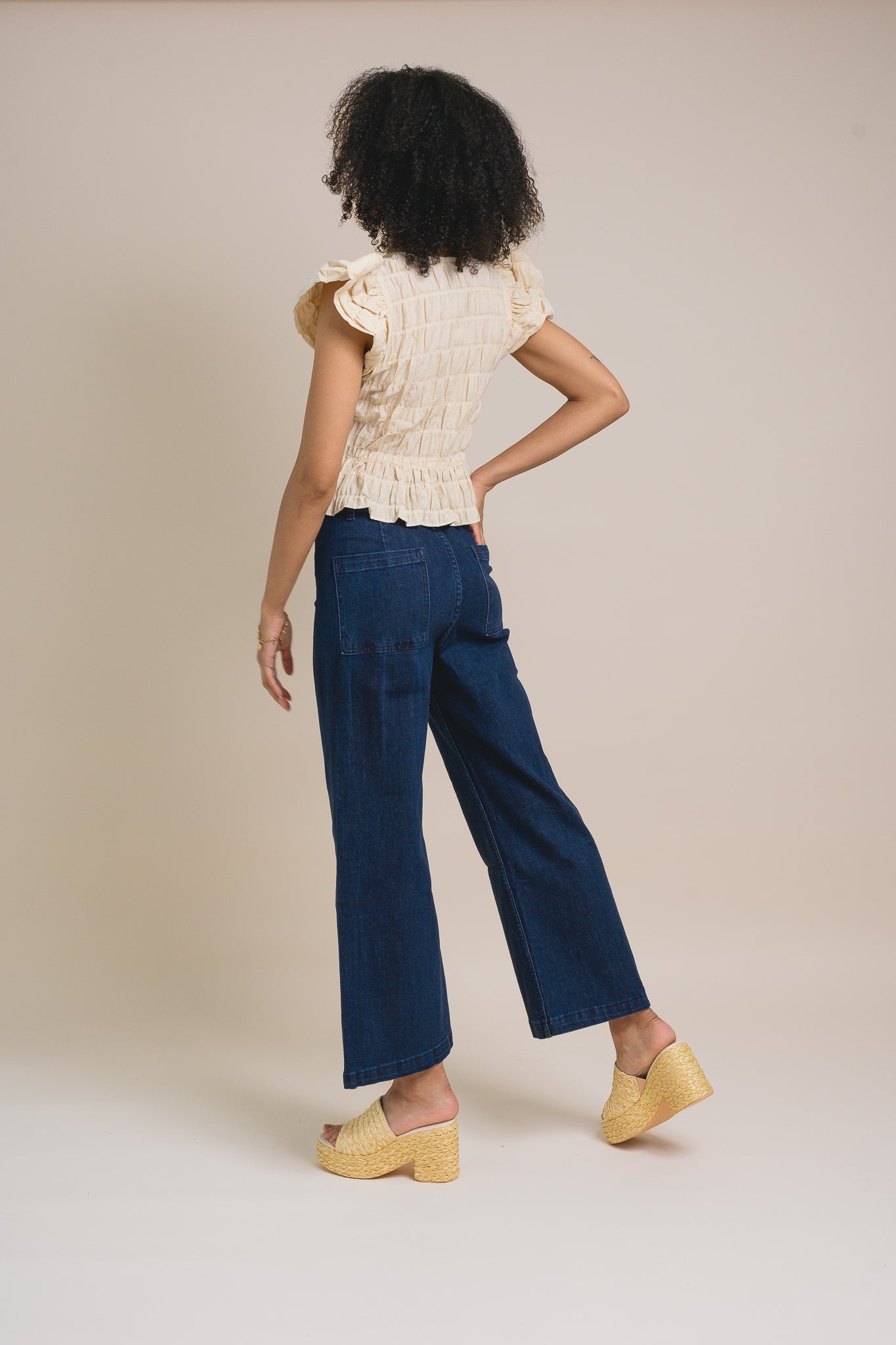 The Marine Cropped Wide Leg Jean