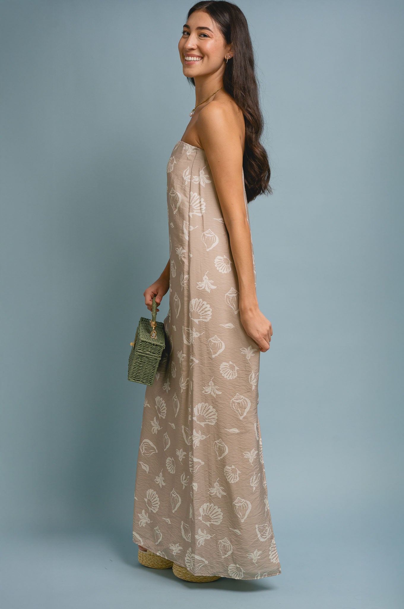 Shell Print Maxi Dress