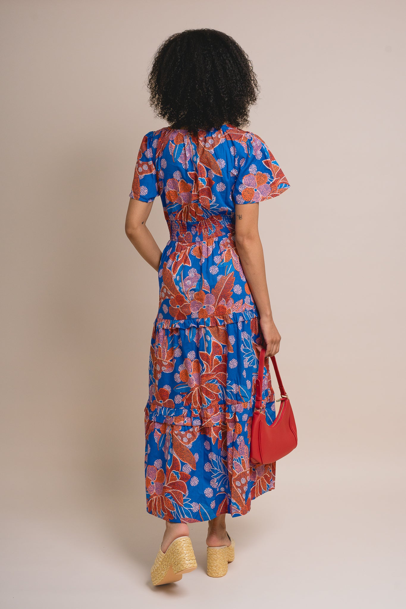 Tuscan Floral Poplin Maxi Dress