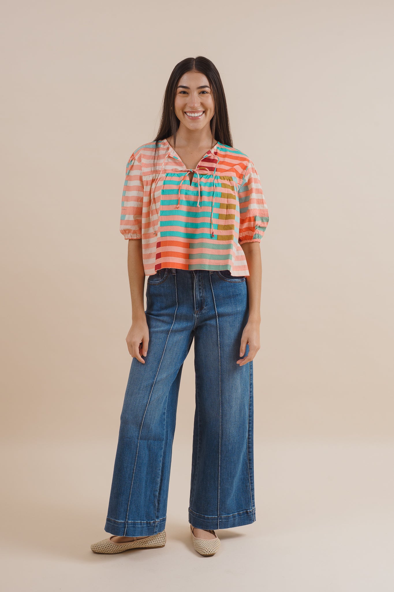 Harriet Color Striped Top