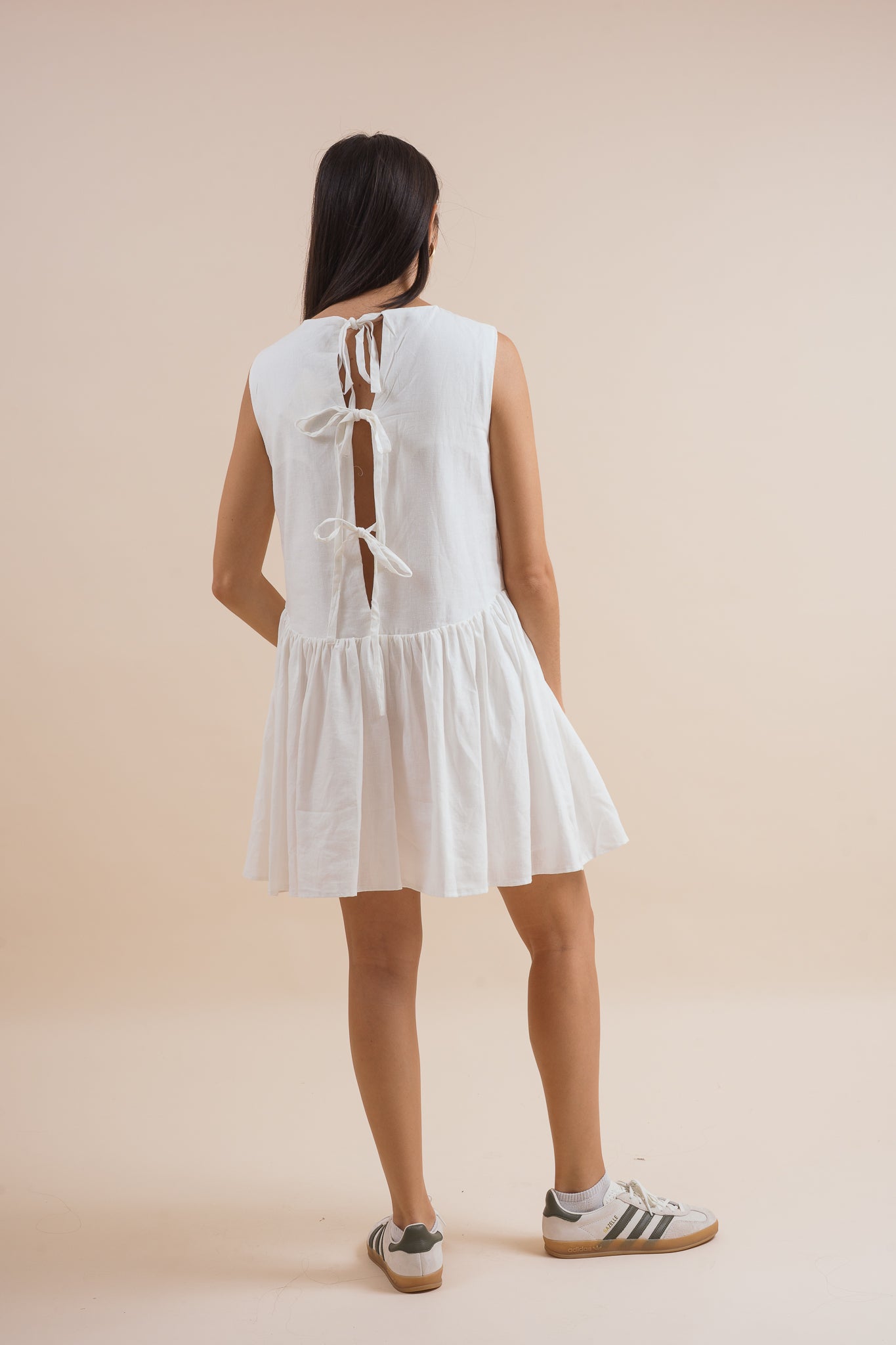 Lily Tie Back Linen Dress