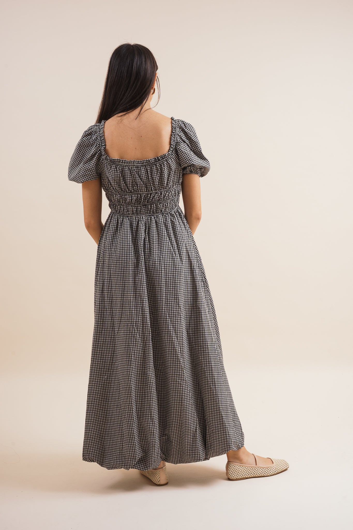 Veronica Gingham Midi Dress