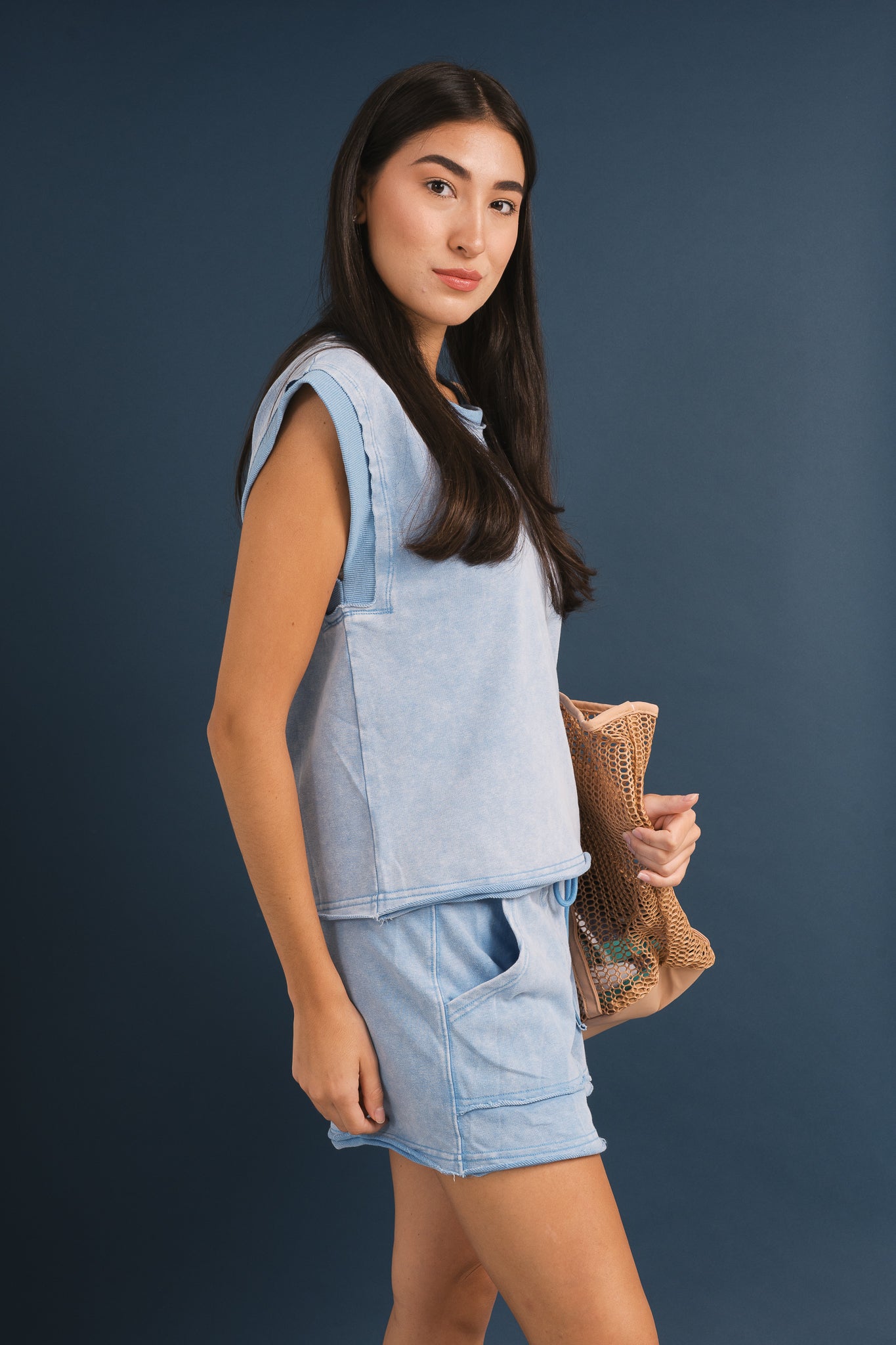 Washed Solid Loungewear Set