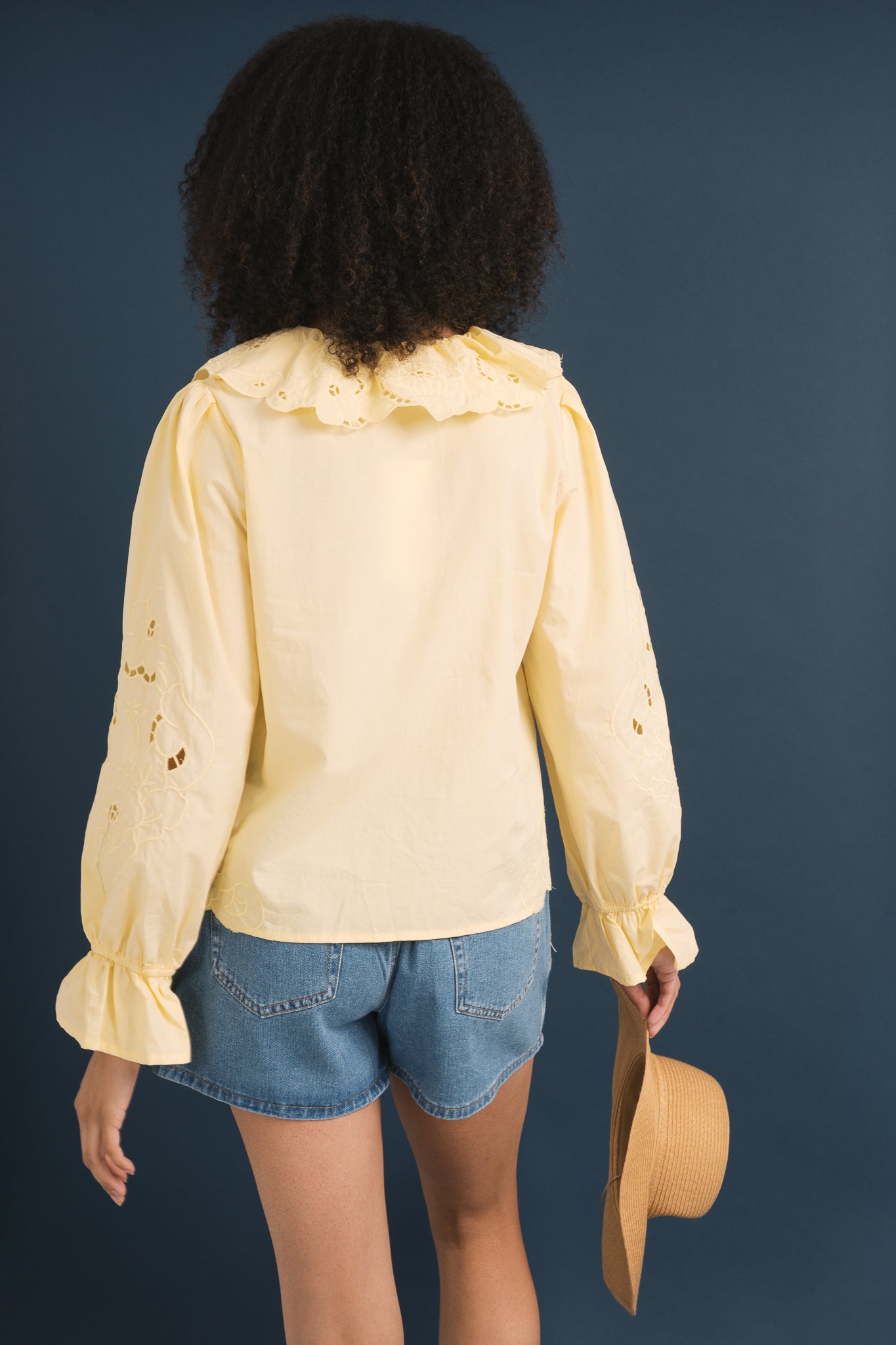 Embroidery Ruffle Blouse