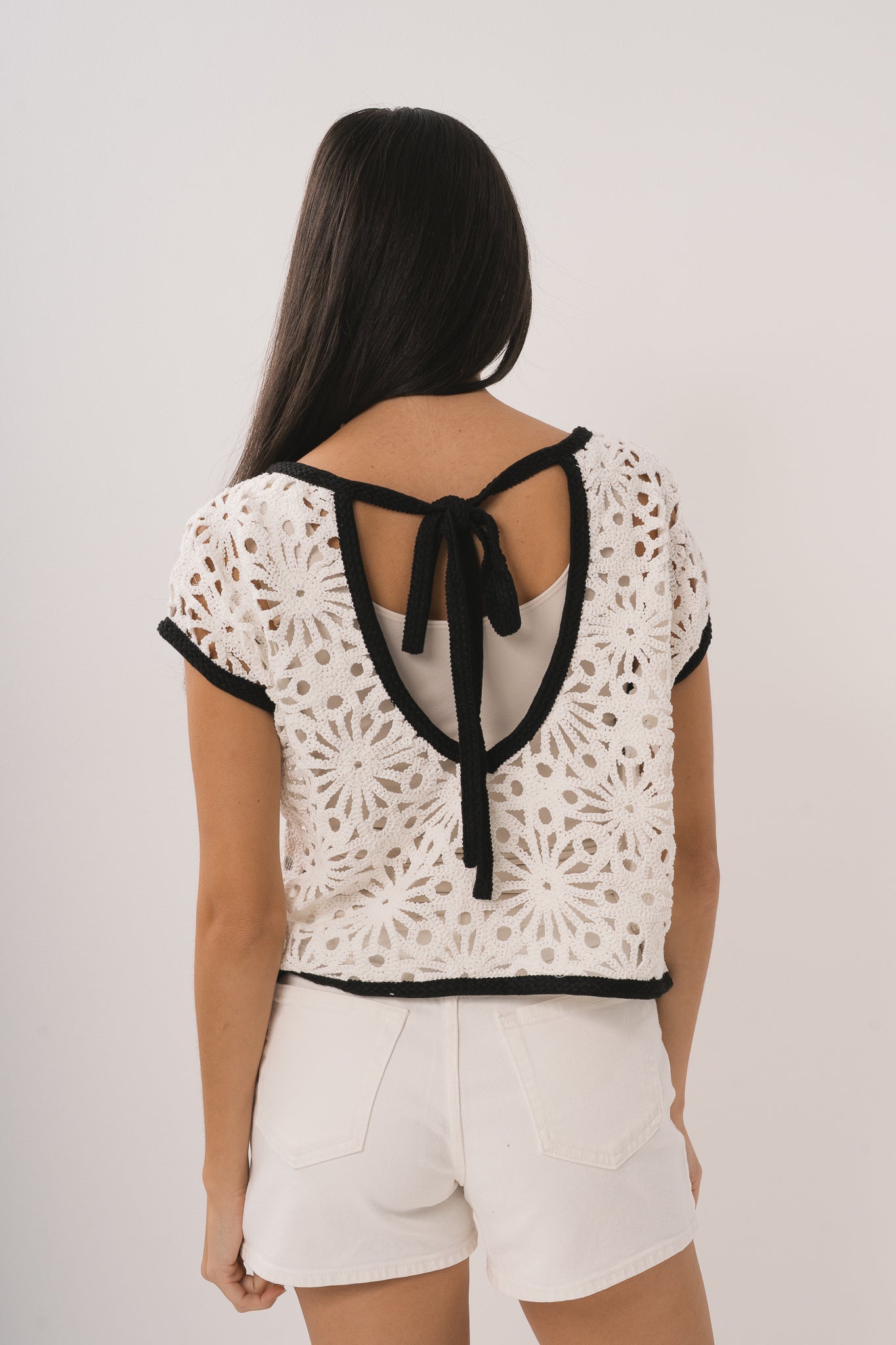 Crochet Contrast Top