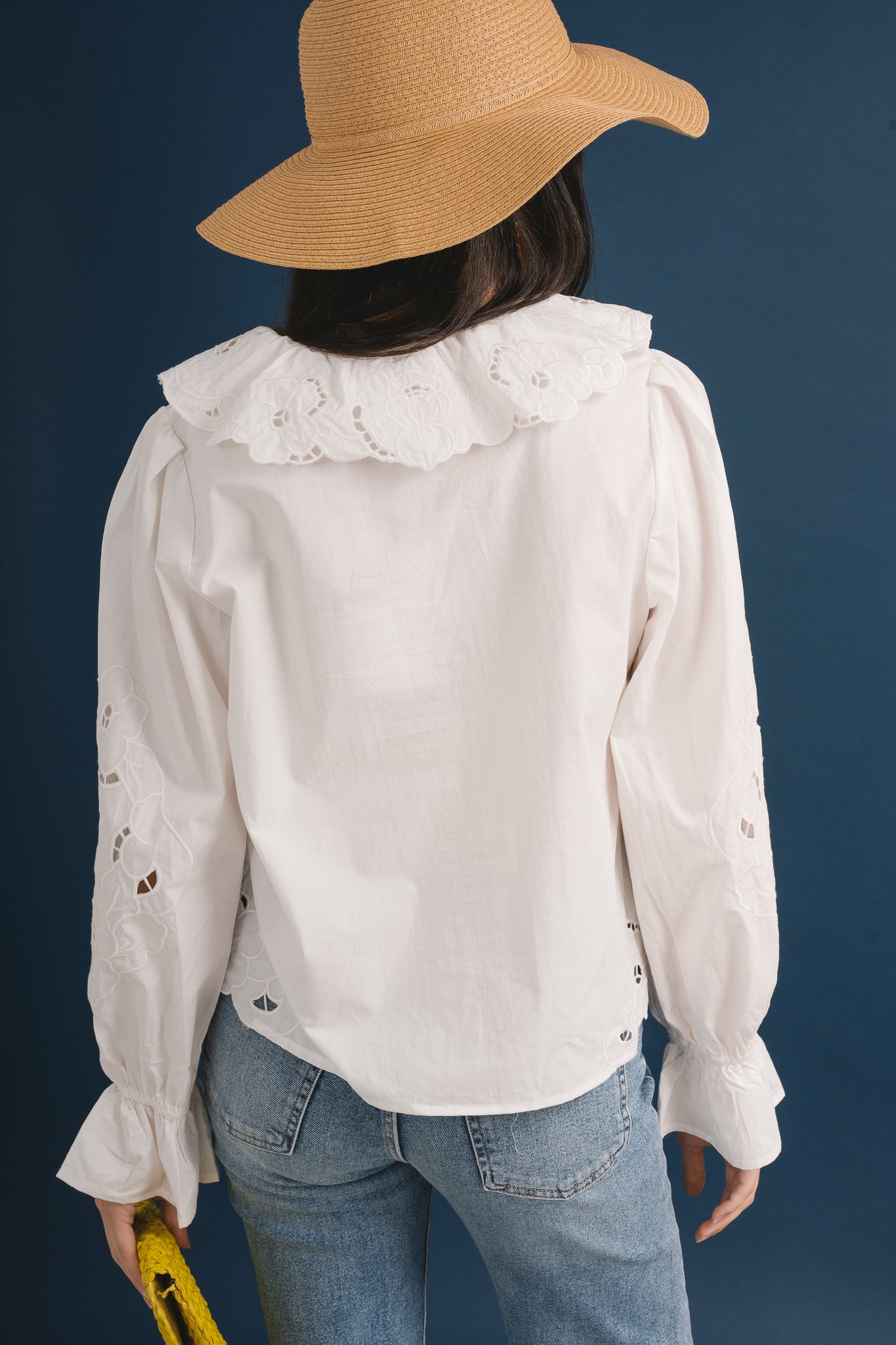 Embroidery Ruffle Blouse