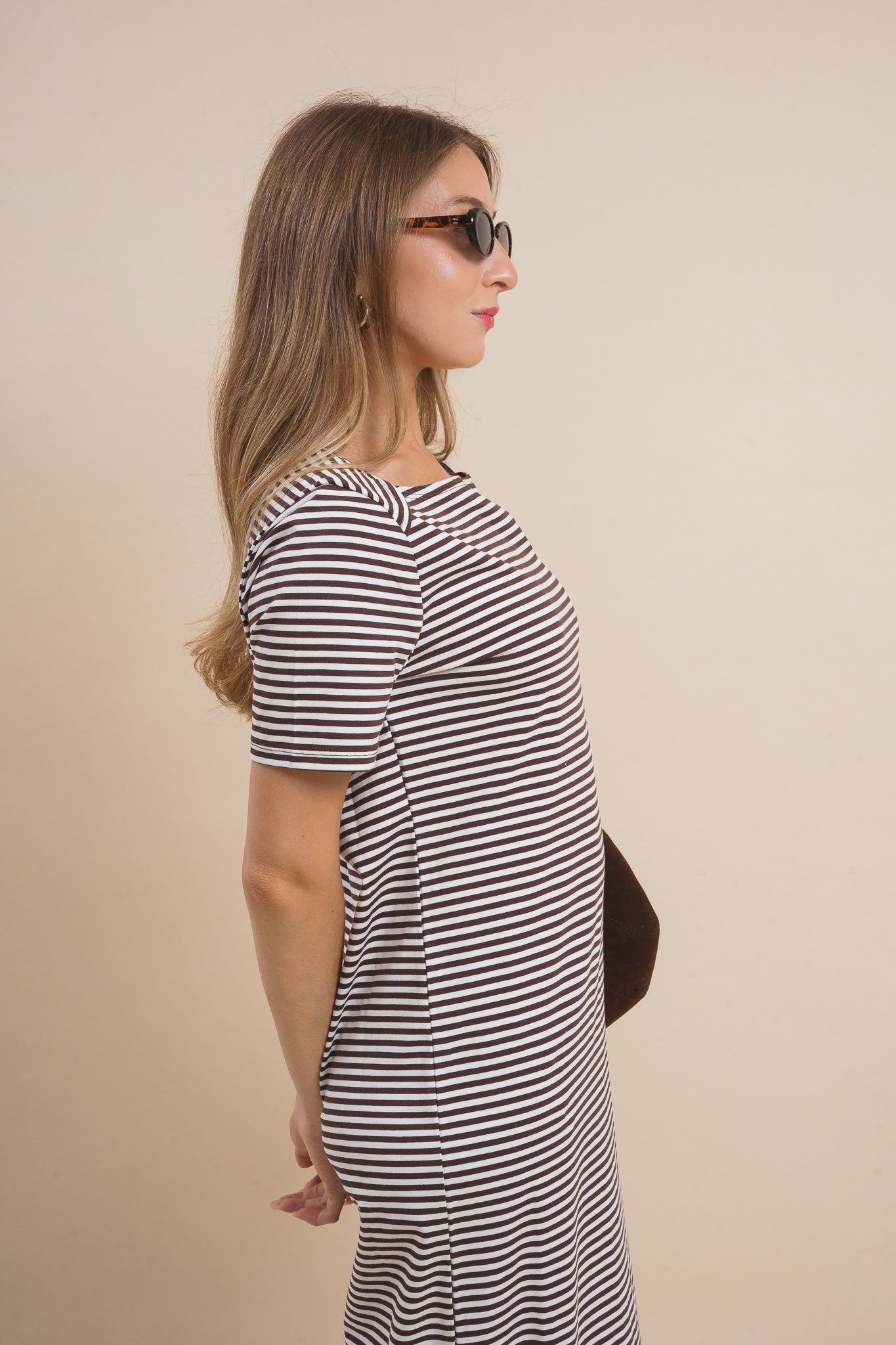 Victoria Striped Midi Dress