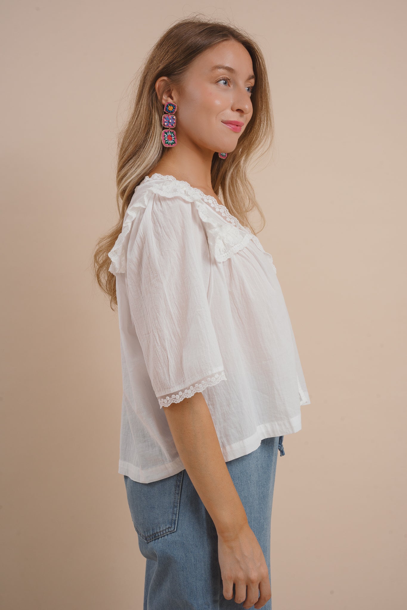 Evie Embroidered Top
