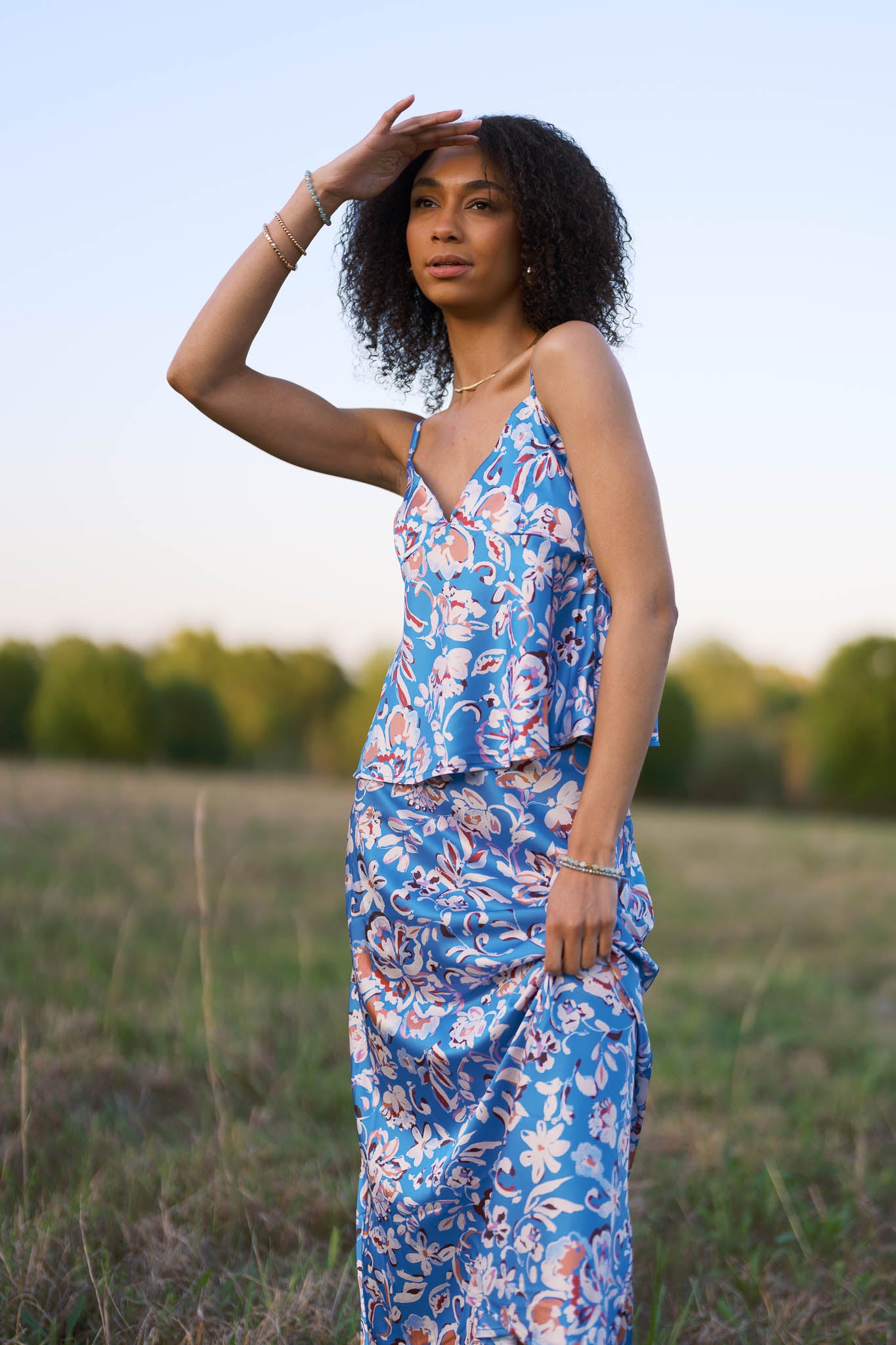 Aster Silky Floral Cami Top