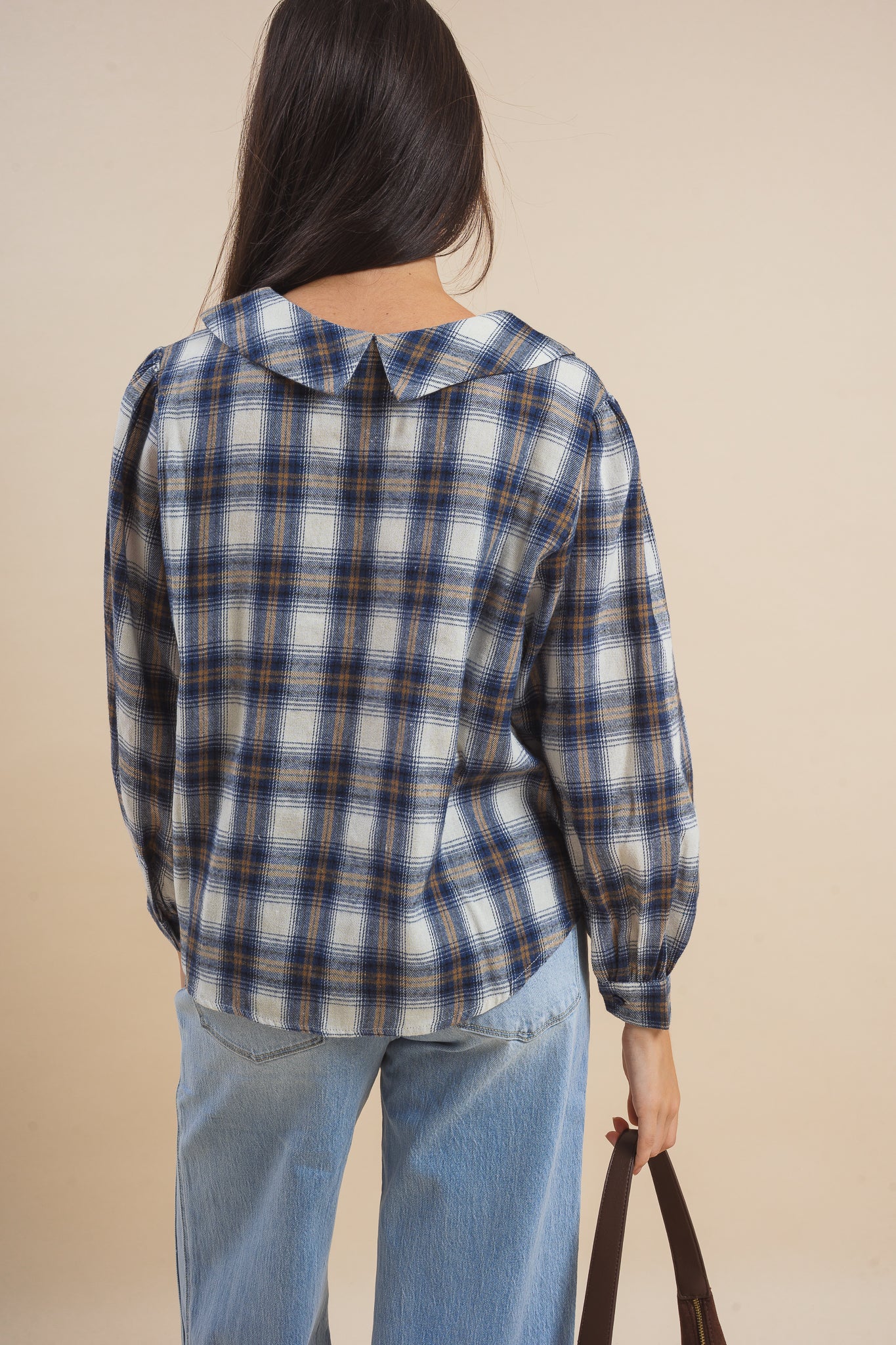 Rachel Plaid Tie Shirt