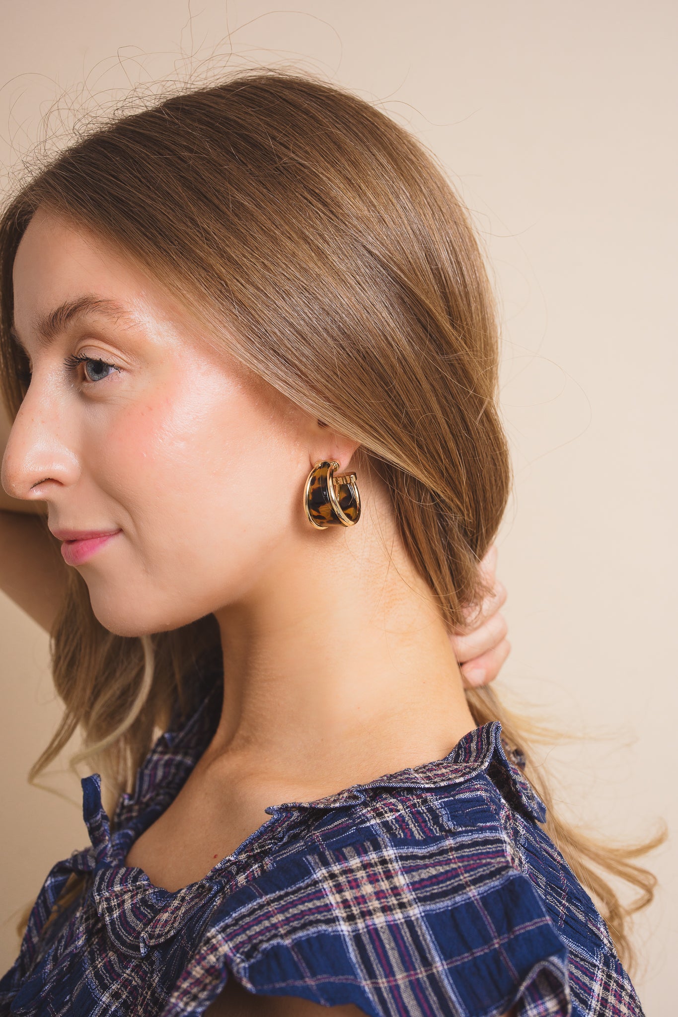 Tortoiseshell Hoop Earrings