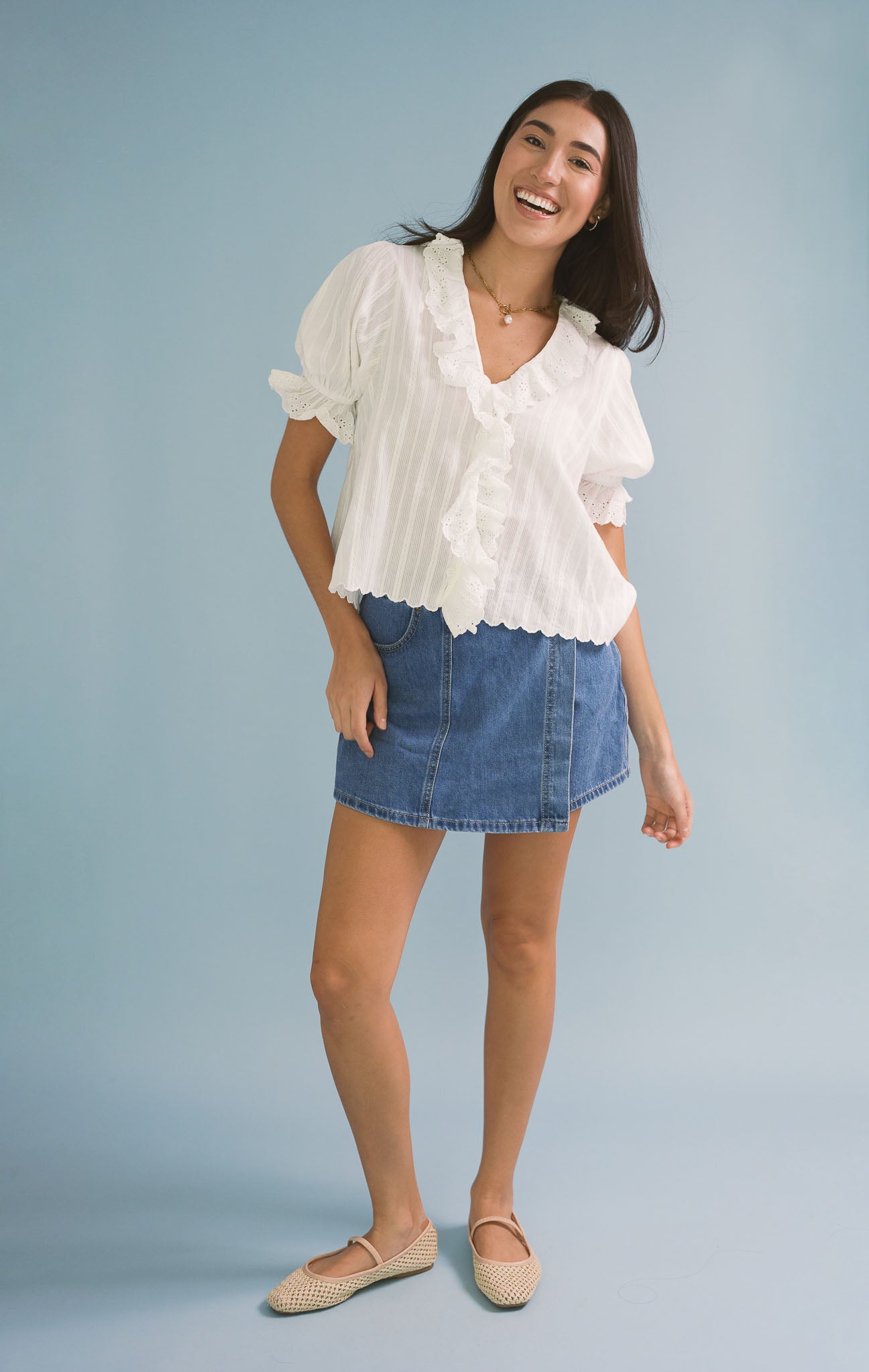 Rylie Denim Skort