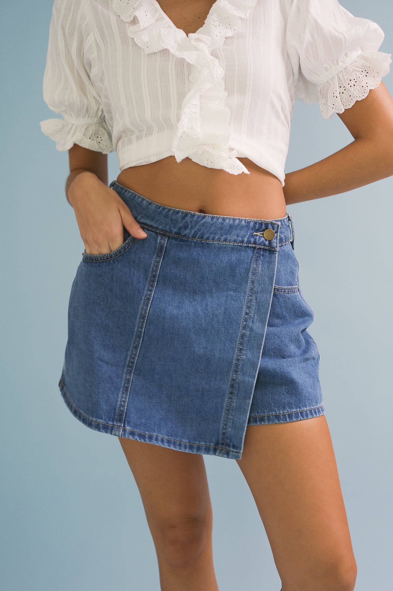 Rylie Denim Skort