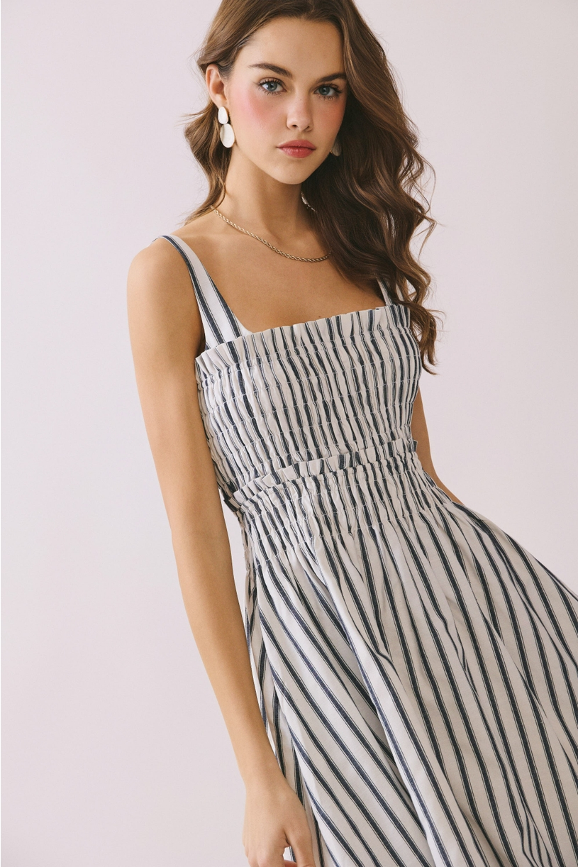 Seaside Stripe Midi Dress