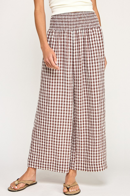 Gingham Linen Pants