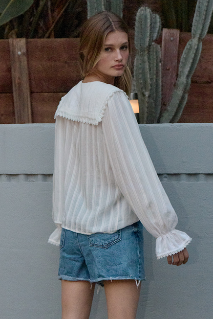 The Cottage Lace Button Blouse