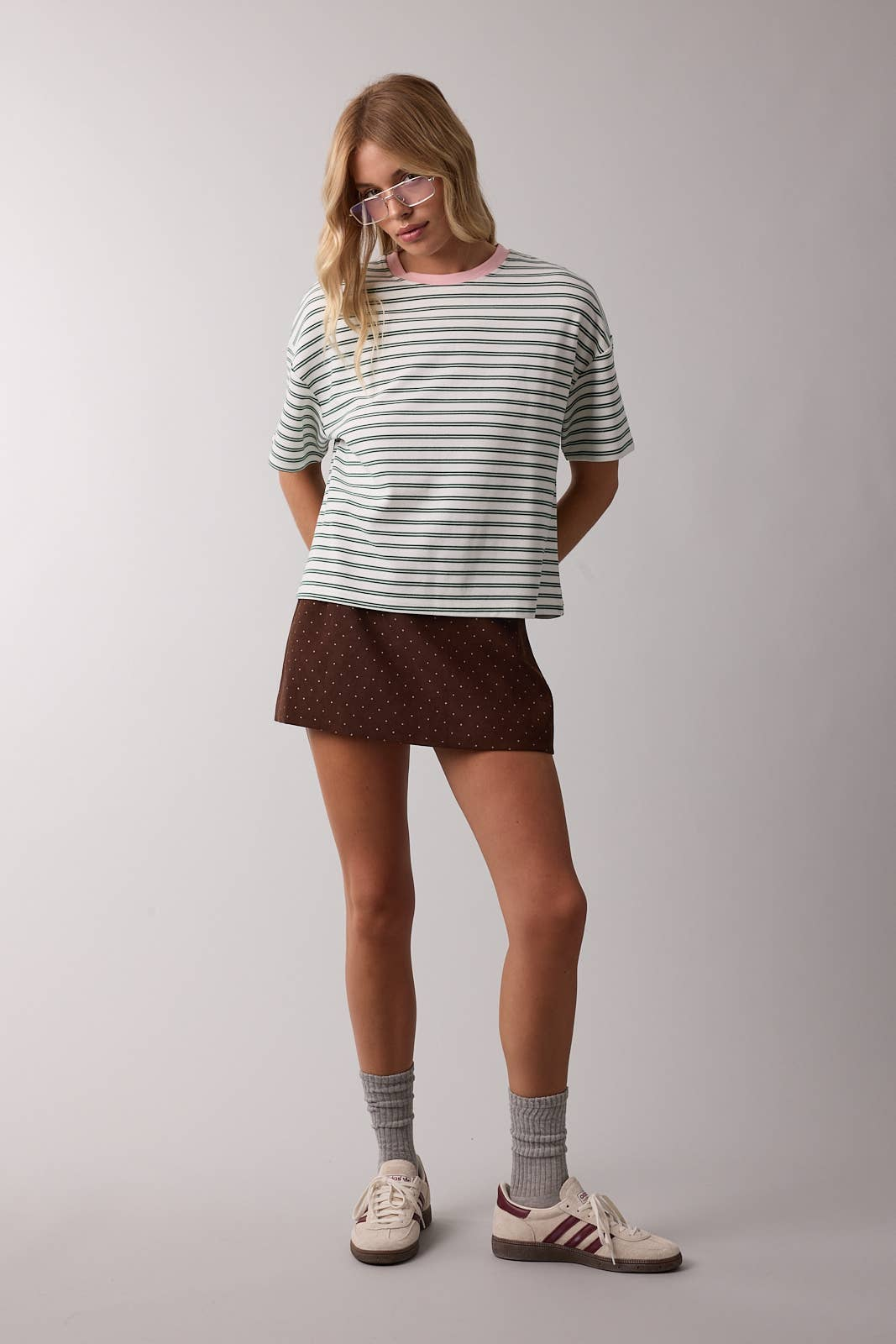 Vera Striped Crop Tee