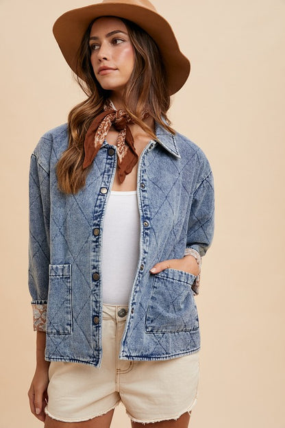 Quilted Denim Jacket