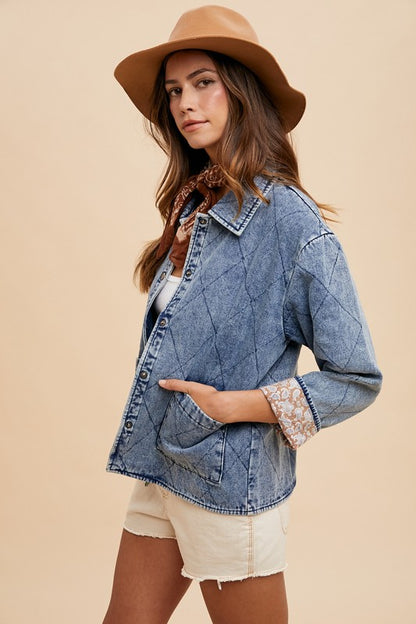 Quilted Denim Jacket