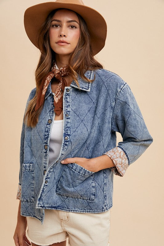 Quilted Denim Jacket