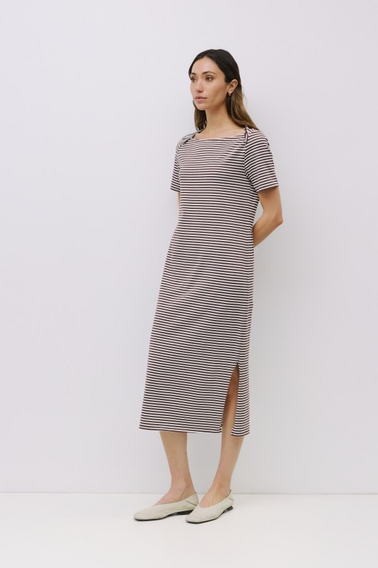 Victoria Striped Midi Dress