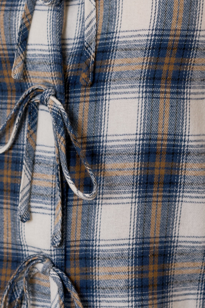 Rachel Plaid Tie Shirt