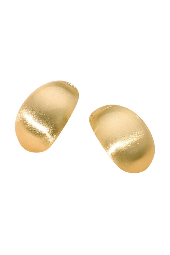 Brushed Metal Dome Earrings