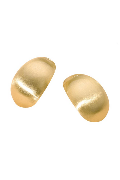 Brushed Metal Dome Earrings